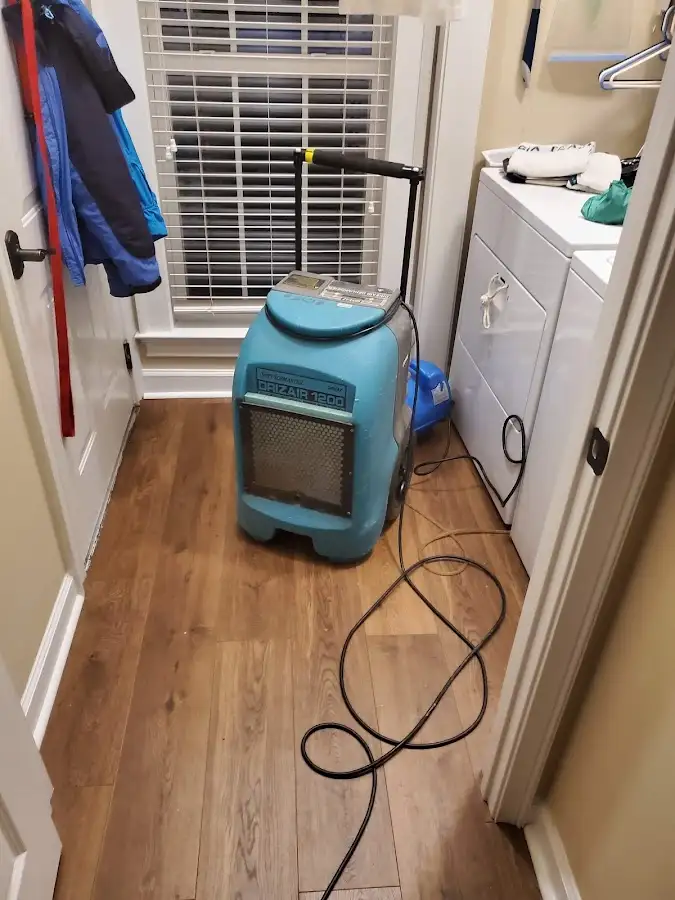 Commercial dehumidifier deployed for Flood Damage Cleanup in Guthrie